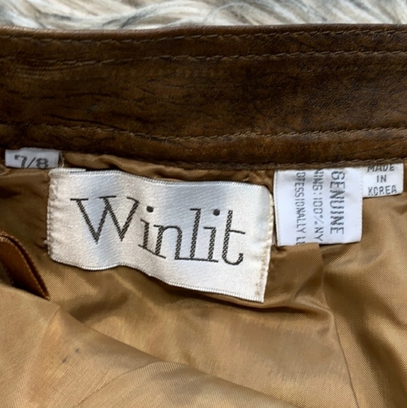 Vintage Genuine Leather Skirt by Winlit 👌 - Picture 3 of 5